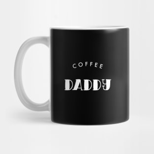 Coffee Daddy White Typography Mug